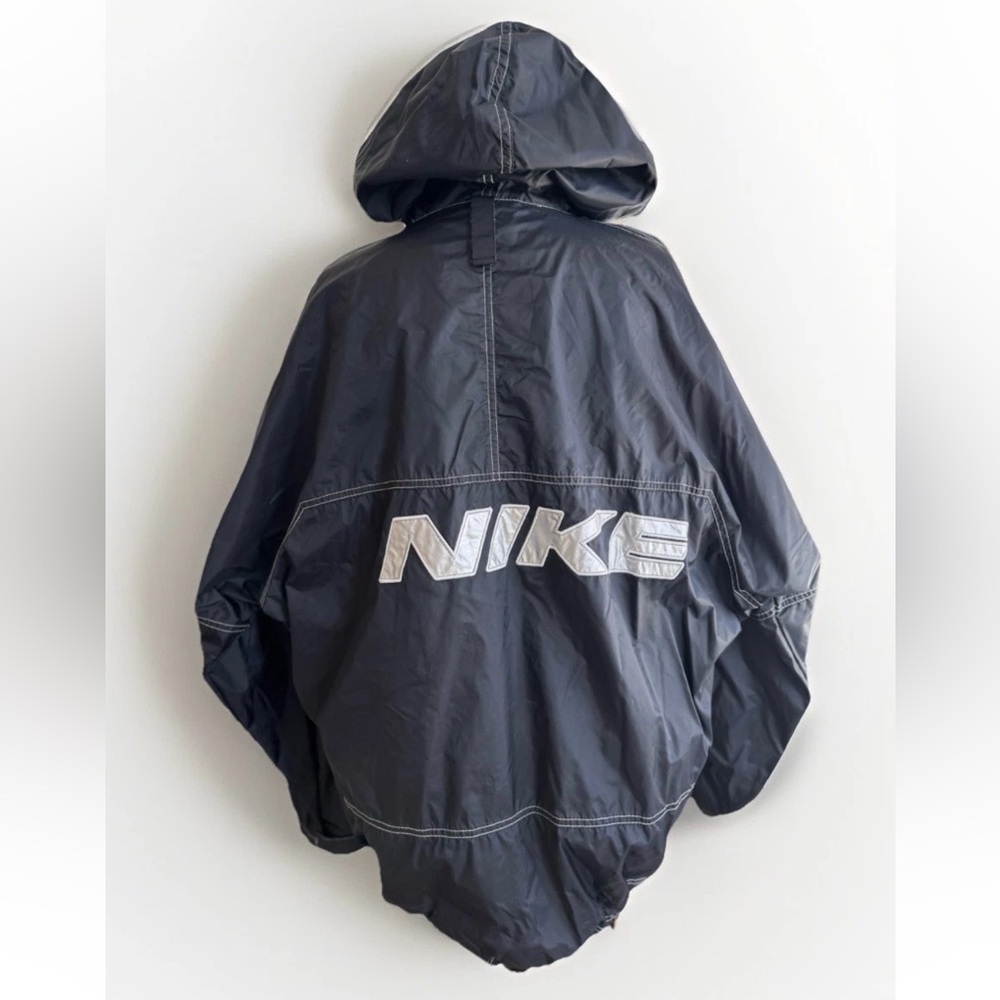 Vintage Nike 90's Nike Anorak Center Swoosh Half Zip Windbreaker Hood Size M